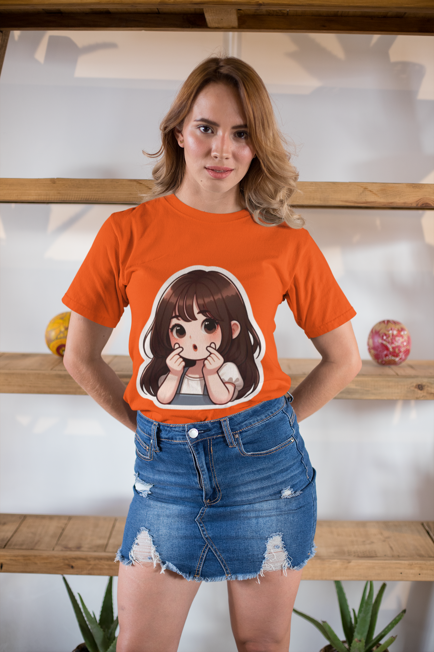 "Cute Heart Pose" Girl Graphic T-Shirt – PD Clori