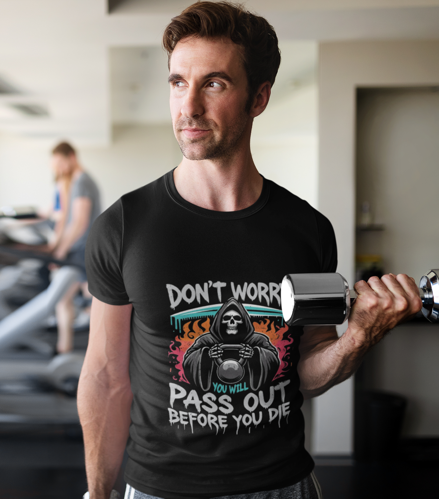 "Grim Gym Goals" Men's Graphic Workout T-Shirt