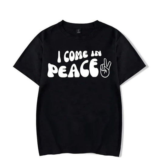 Peace / I Come in Peace Graphic Print Couple T-Shirt