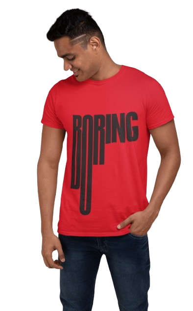 Boring Graphic Print Men’s T-Shirt