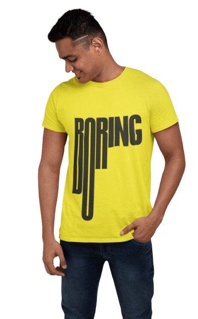 Boring Graphic Print Men’s T-Shirt