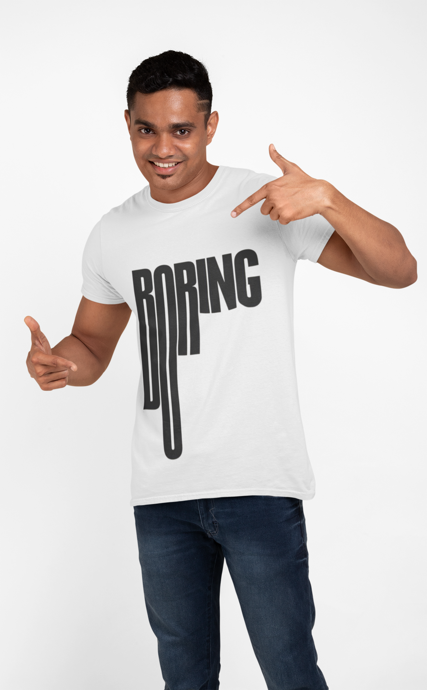 Boring Graphic Print Men’s T-Shirt