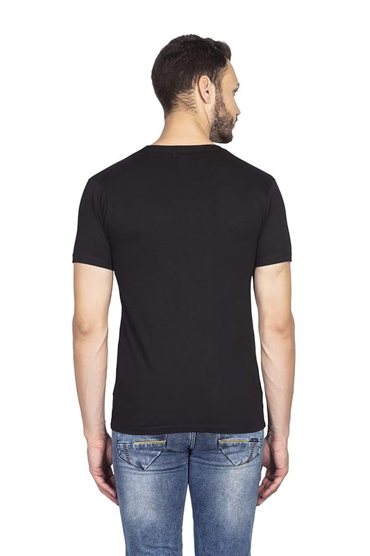 Men’s Black Travel Icon Graphic T-Shirt – Adventure & Lifestyle Print