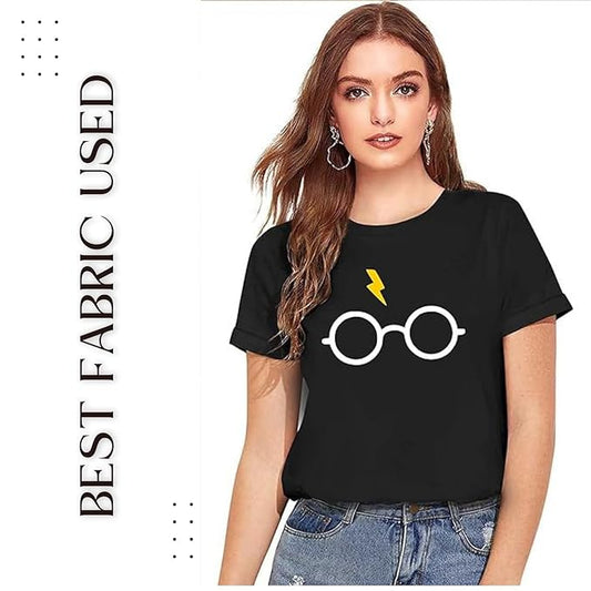 Wizard Glasses Graphic Print Women’s T-Shirt