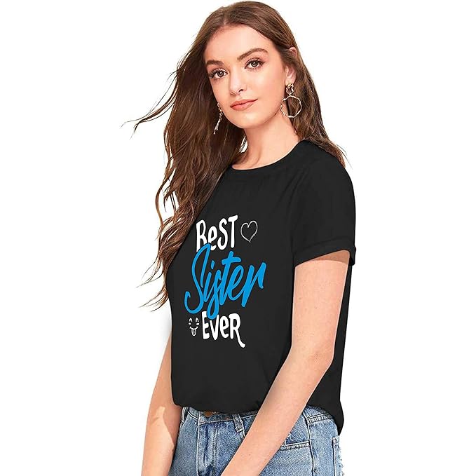 Sister Graphic Oversized T-Shirt for Women – Cute & Trendy Bond Print Tee