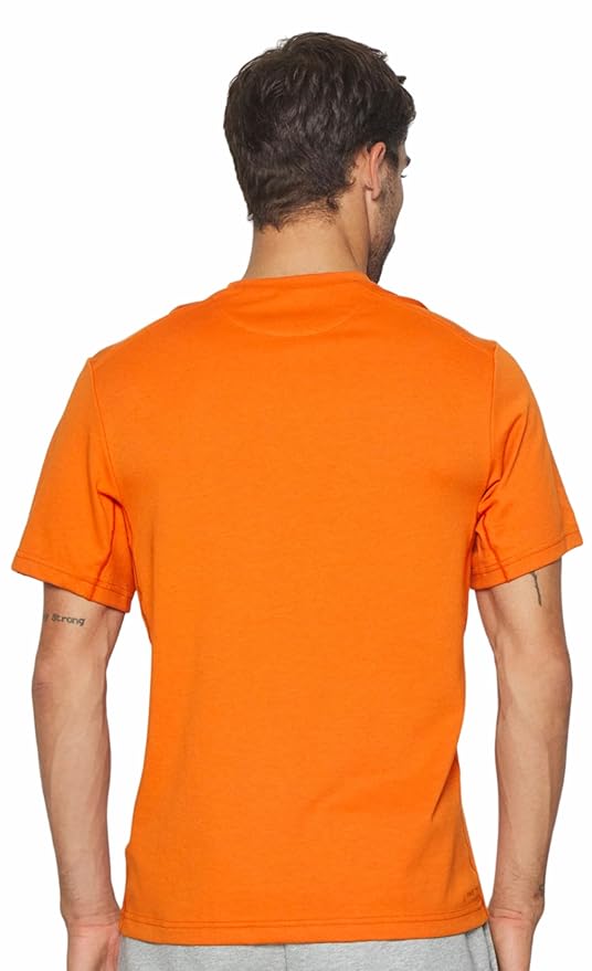 Men’s Orange “जय श्री राम” Spiritual Graphic Printed T-Shirt