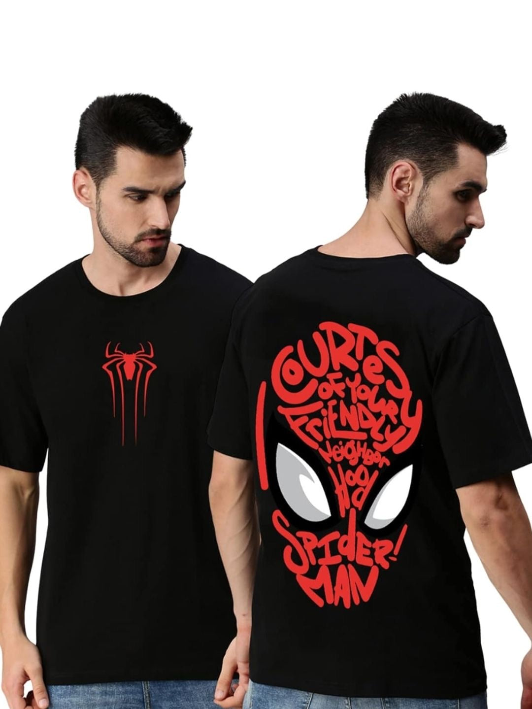 Spiderman Minimal Graphic Printed T-Shirt – Calm Style for Marvel Fans