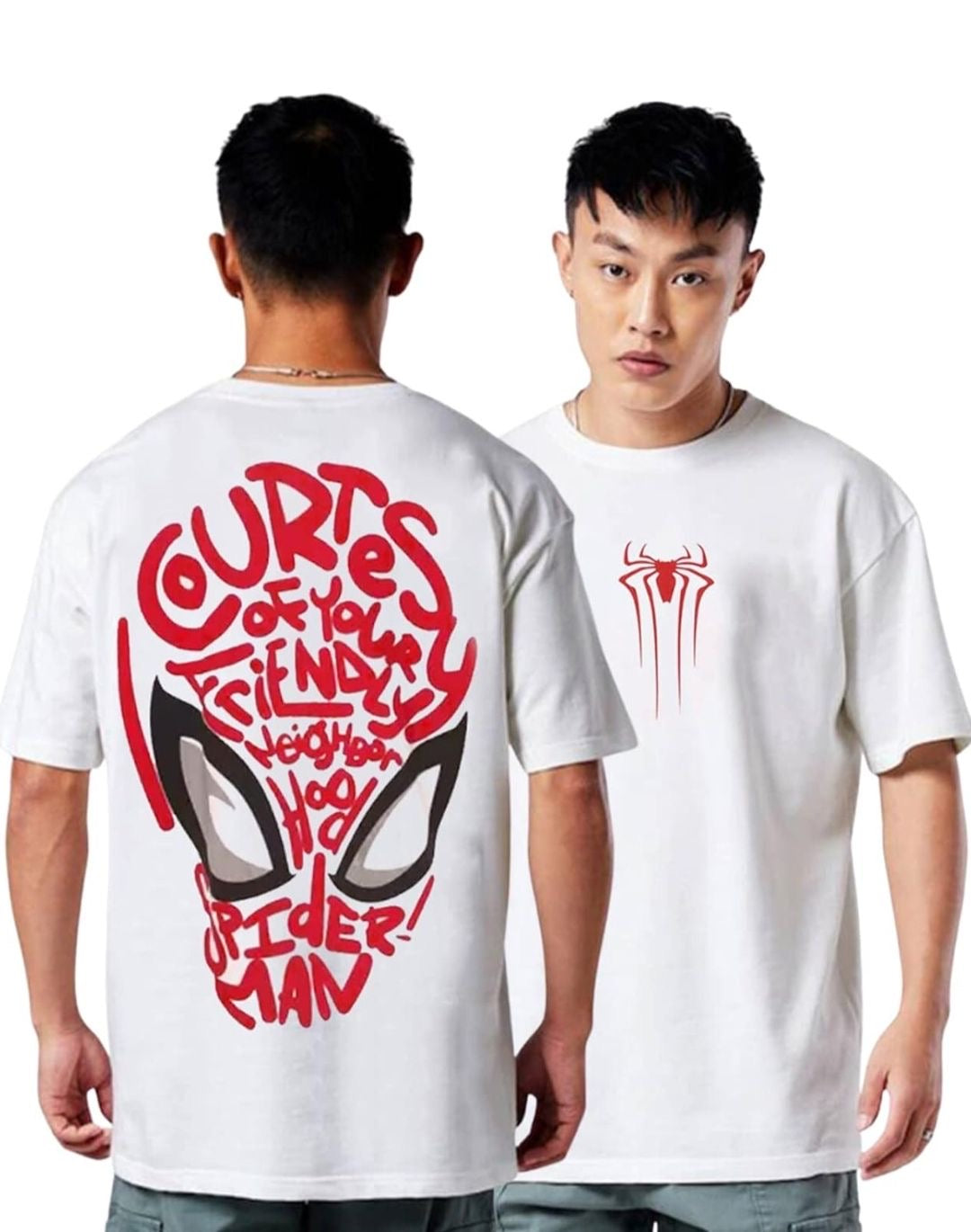 Spiderman Minimal Graphic Printed T-Shirt – Calm Style for Marvel Fans