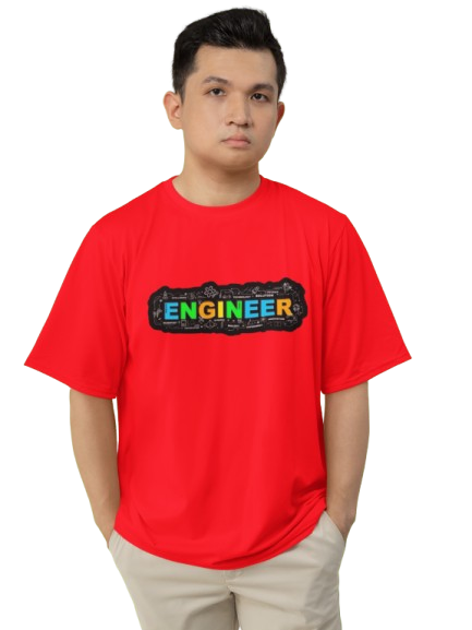Men's Neon Yellow “ENGINEER” Graphic T-Shirt – Tech-Inspired Casual Wear