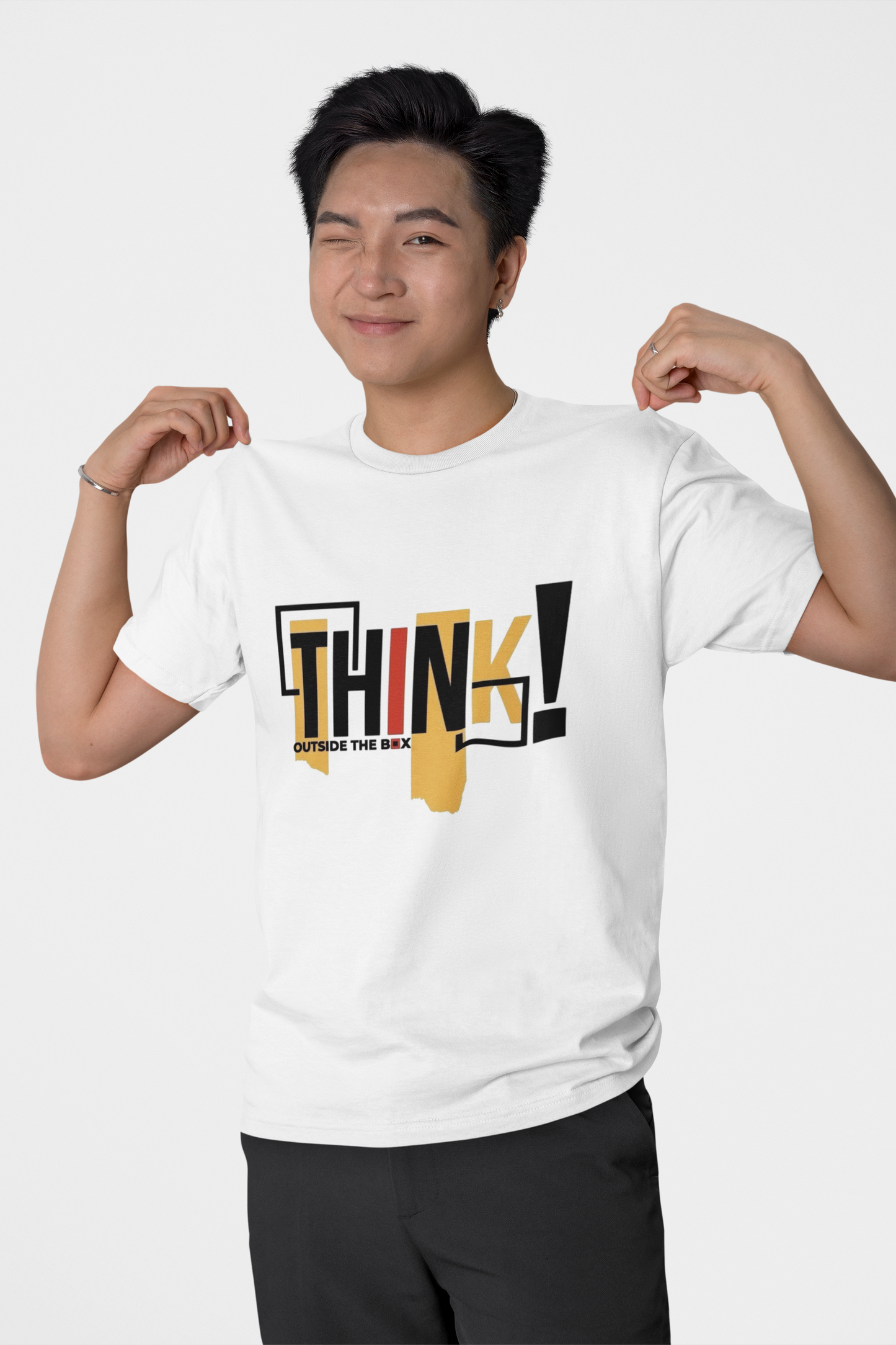 Think Outside the Box Graphic T-Shirt – White