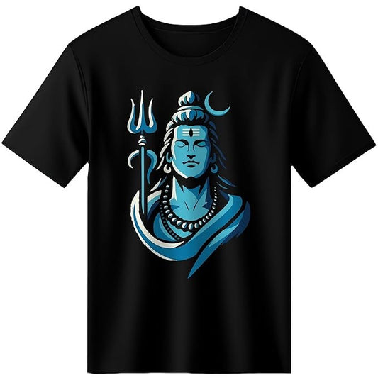Modern Shiv Graphic – Spiritual Black T-Shirt