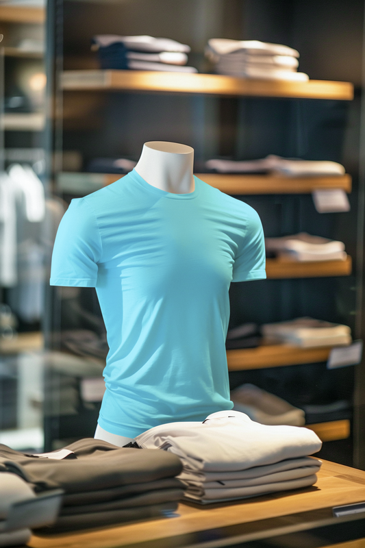 Solid Light Blue Regular Men’s Cotton T-Shirt – Classic Casual Wear