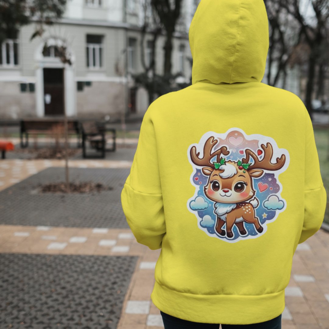 Deer Cotton Hooded Sweatshirt - Clori