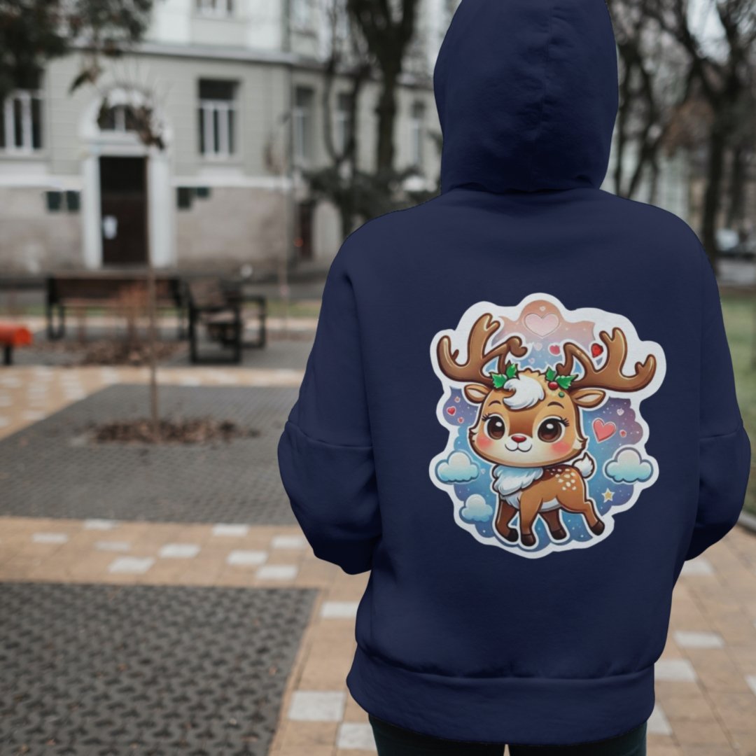 Deer Cotton Hooded Sweatshirt - Clori