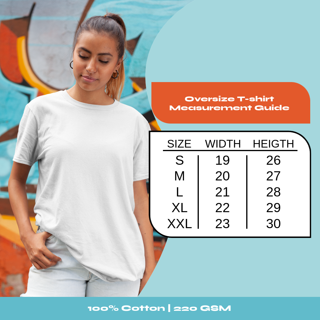 Basic Solid Oversized White Women's Cotton T-shirt