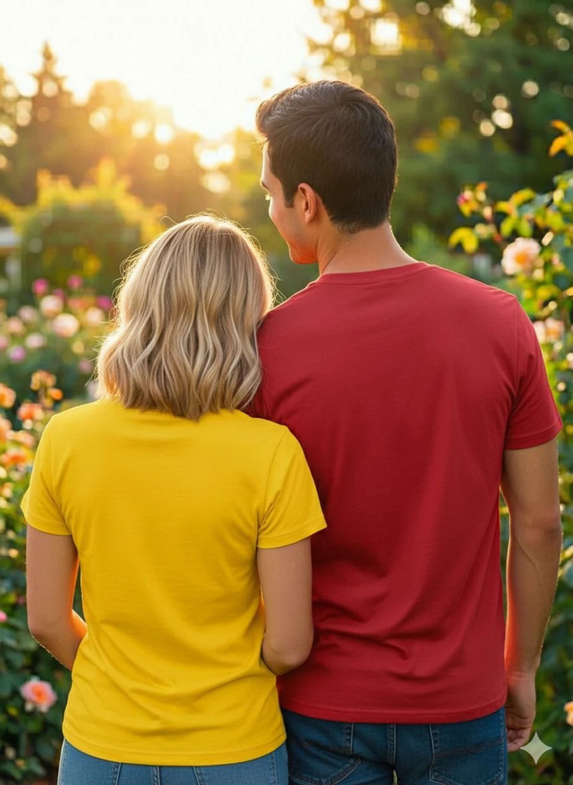 Minimal Love Hand Matching Couple T-Shirts