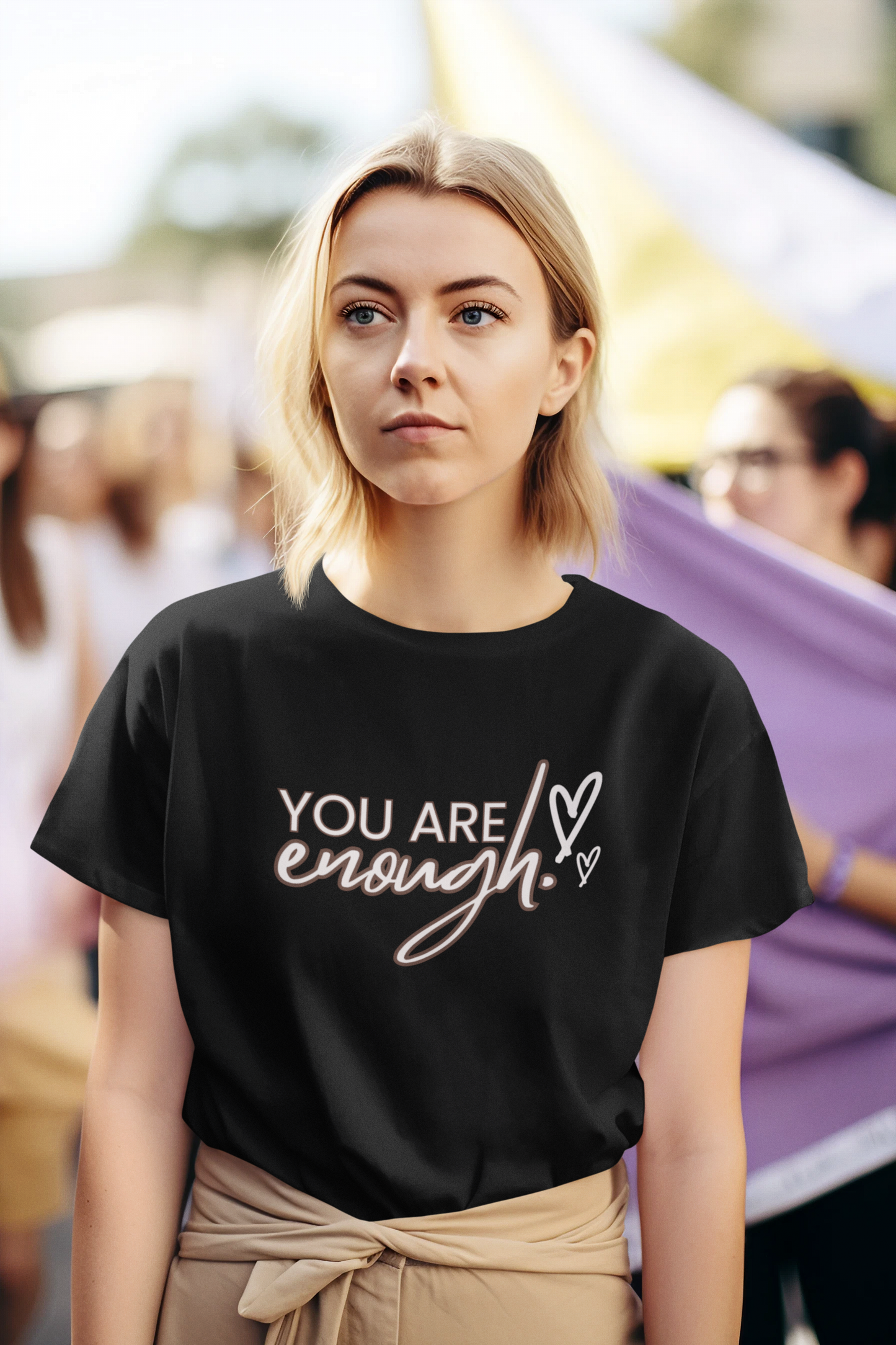 You Are Enough Cotton Bio-Washed Women's T-Shirt