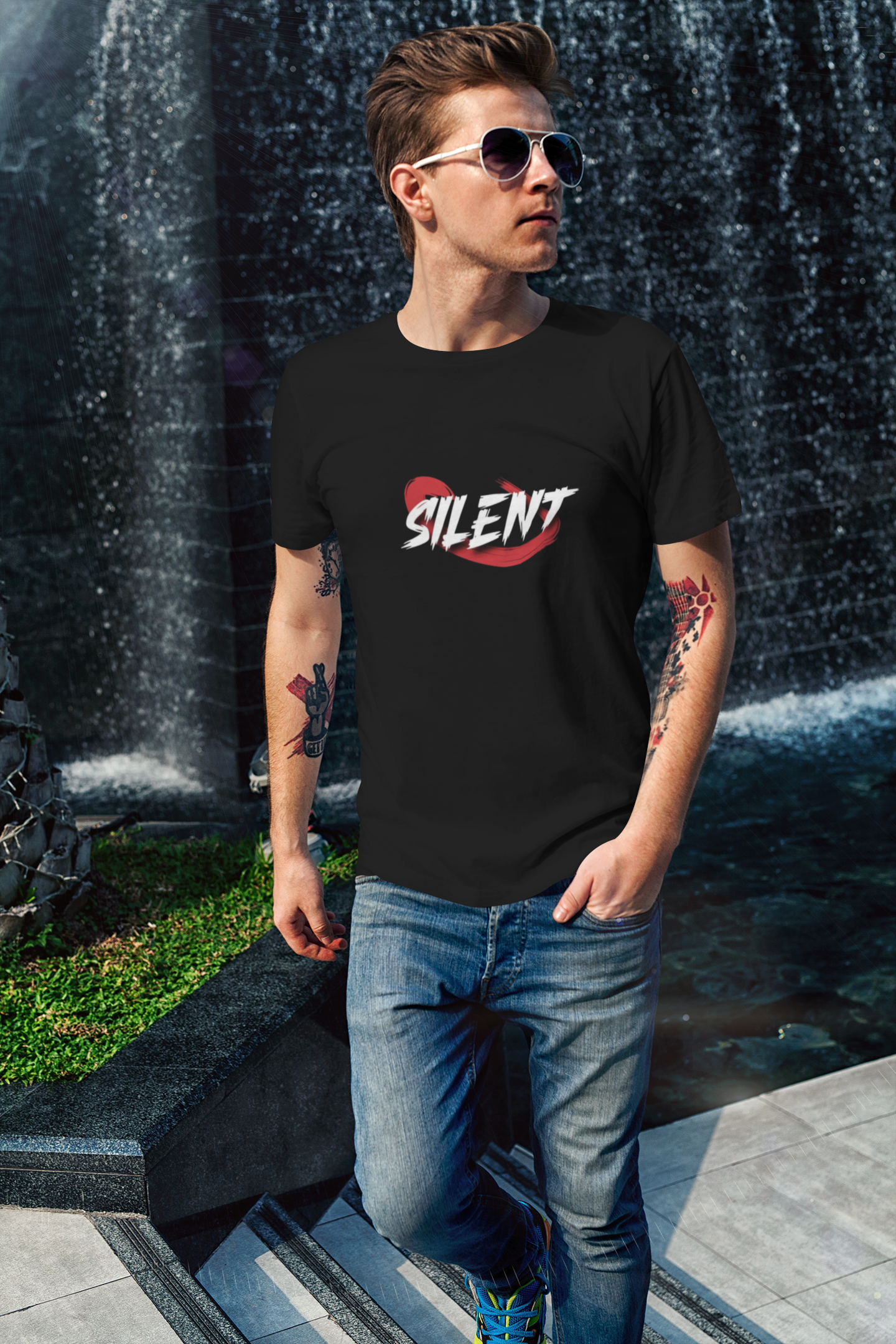 Silent – Minimal Statement Black T-Shirt