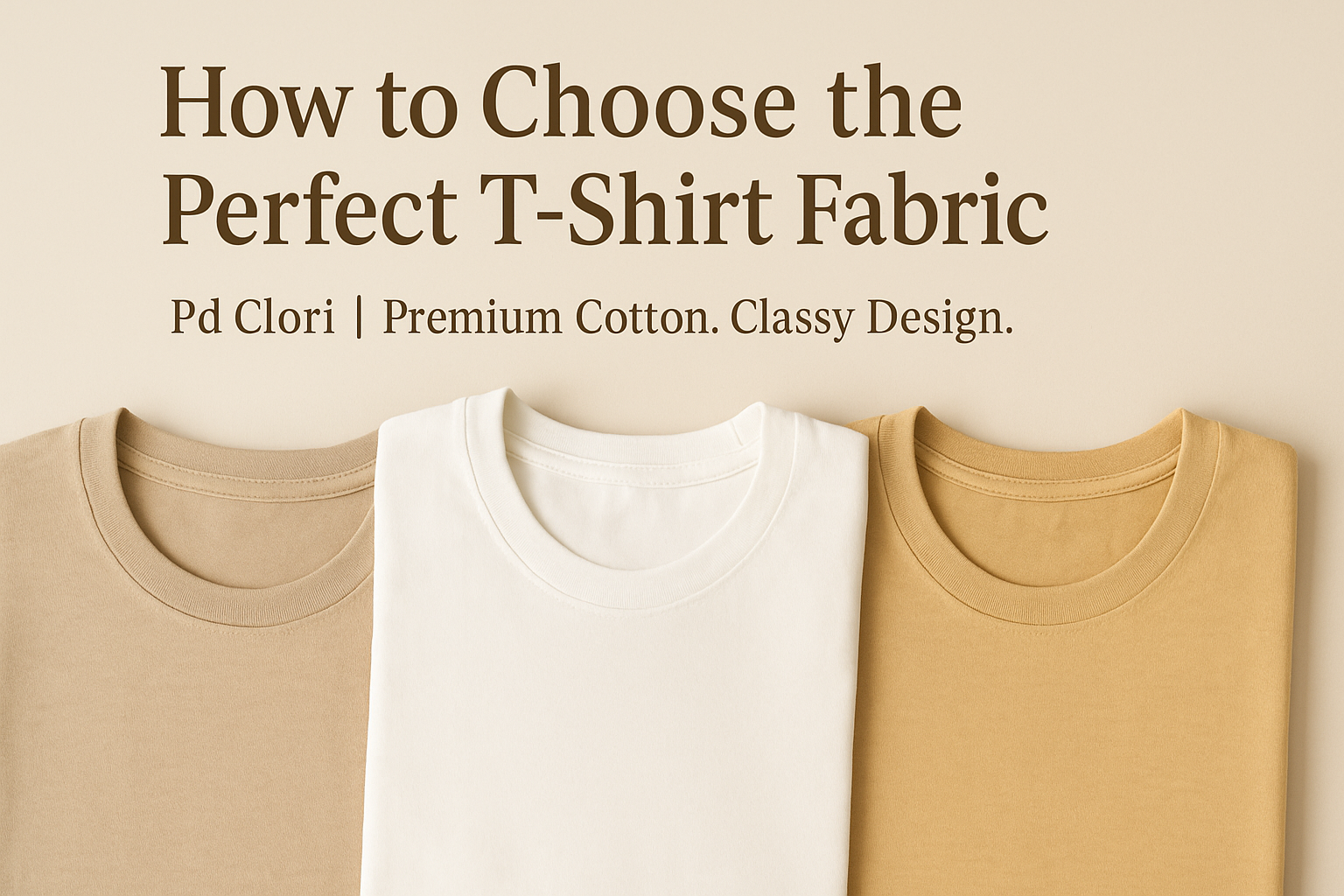 How to Choose the Perfect T-Shirt Fabric for Comfort and Style