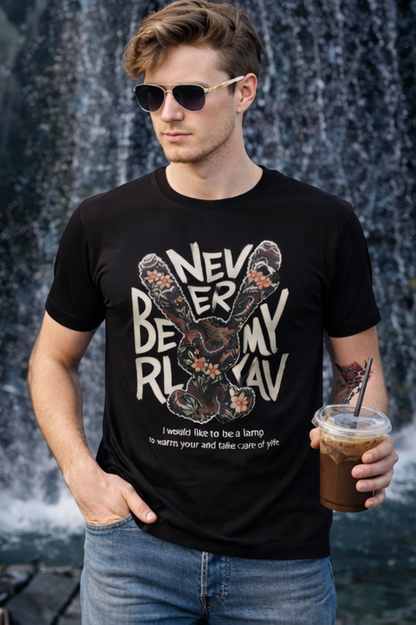 Never Be My Rival – Graphic Blue T-Shirt
