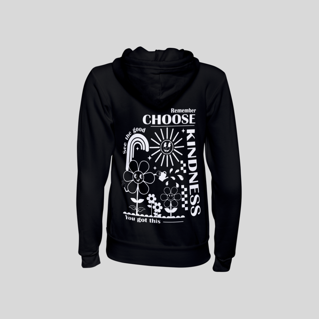 Kindness Cotton Hooded Sweatshirt For Unisex - Clori