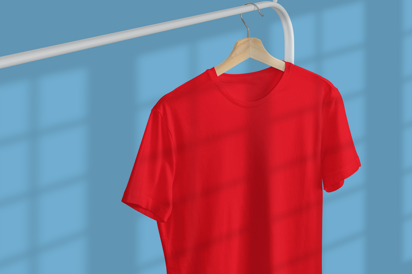 Solid Red Regular Men's Cotton T-shirt