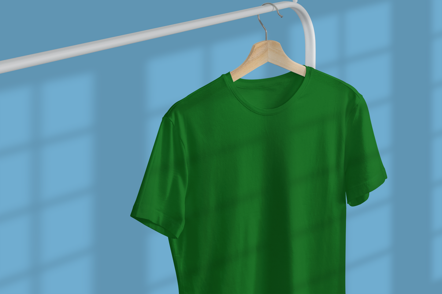 Solid Green Regular Men's Cotton T-shirt