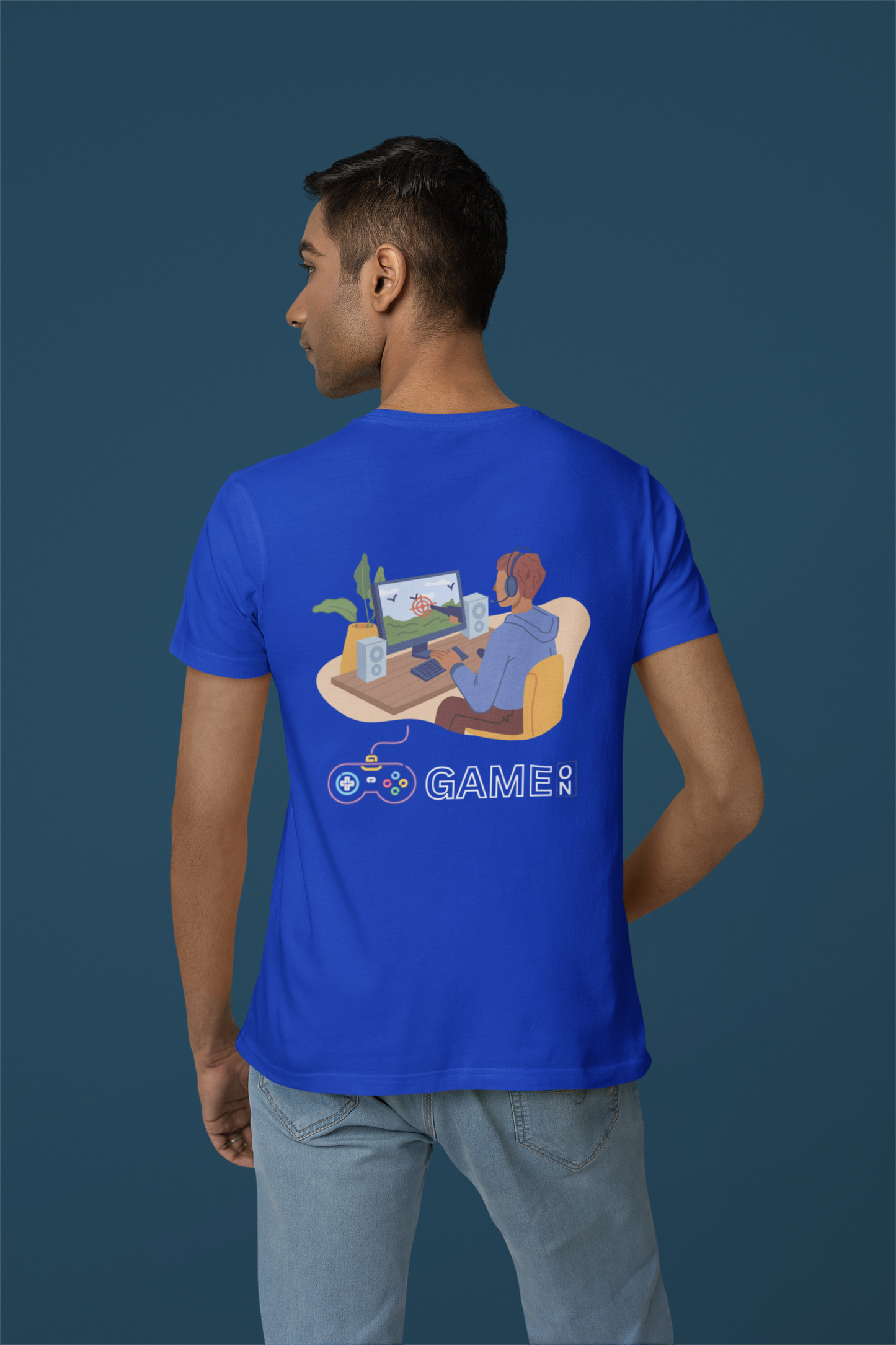 Men’s Regular Fit Cotton T-Shirt - 2D Game Graphic Tee for Gamers