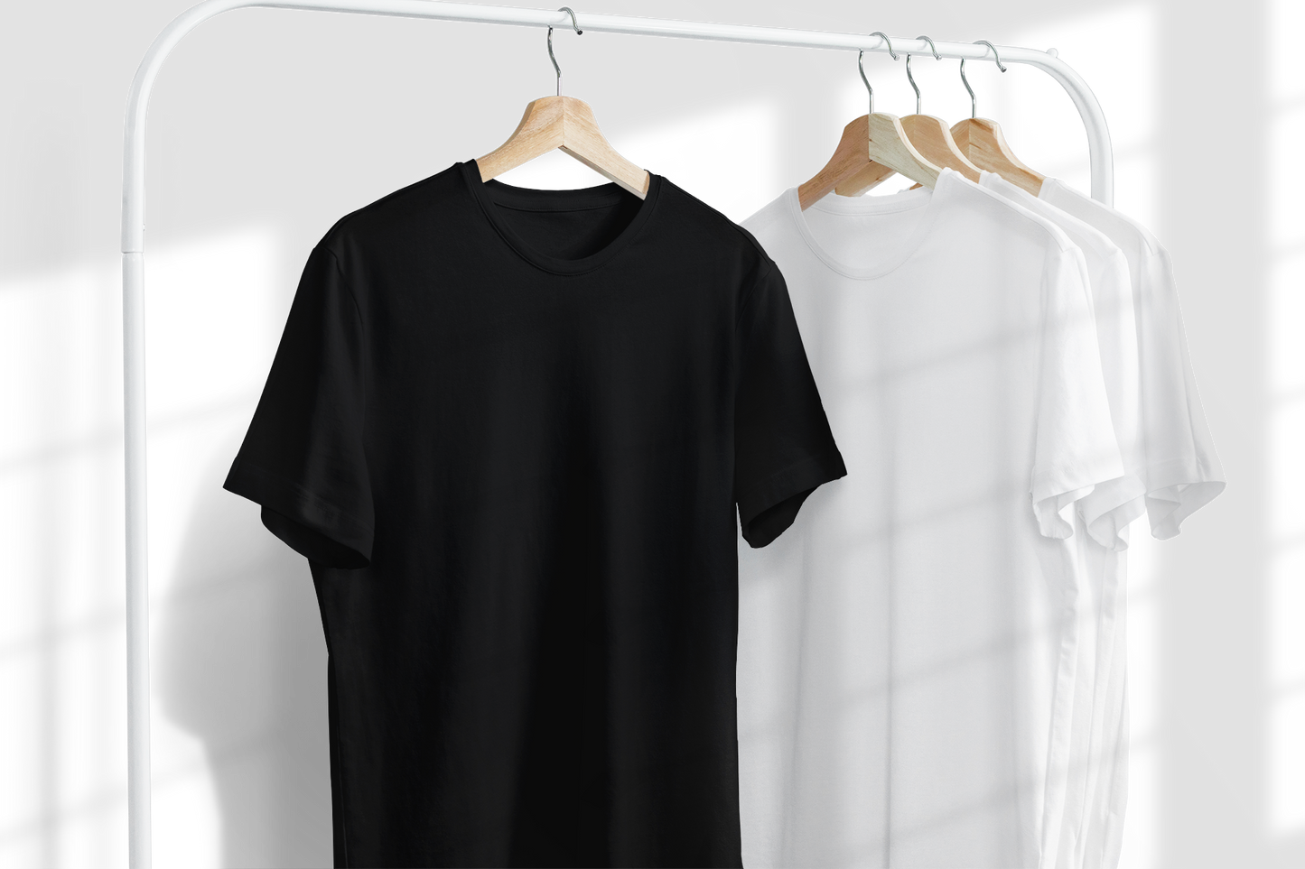 Solid Black Regular Men's Cotton T-shirt