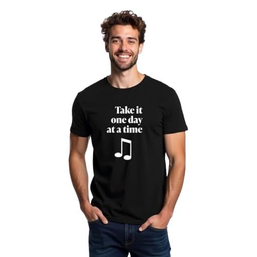 Take It One Day at a Time Graphic Print Men’s T-Shirt – Casual & Motivational