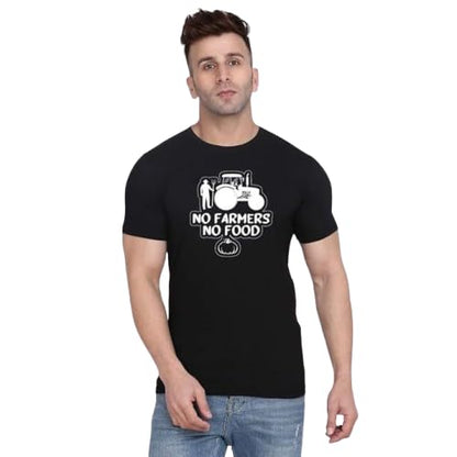 No Farmers No Food Graphic Print Men’s T-Shirt