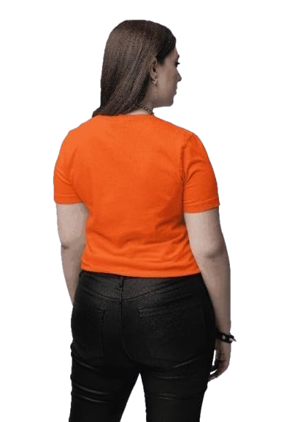 PD CLORI Women's Retro Floral Graphic T-Shirt, Orange, Short Sleeve