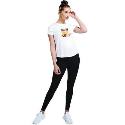 Push Yourself Graphic Print Women’s T-Shirt
