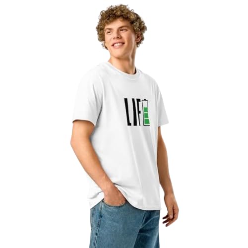 Life Battery Graphic Print Men’s T-Shirt