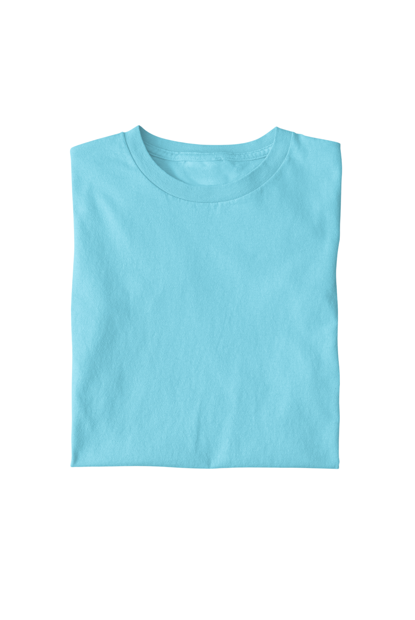 Solid Light Blue Regular Men's Cotton T-shirt