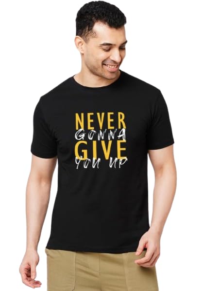 Never Gonna Give You Up Graphic Print Men's T-Shirt