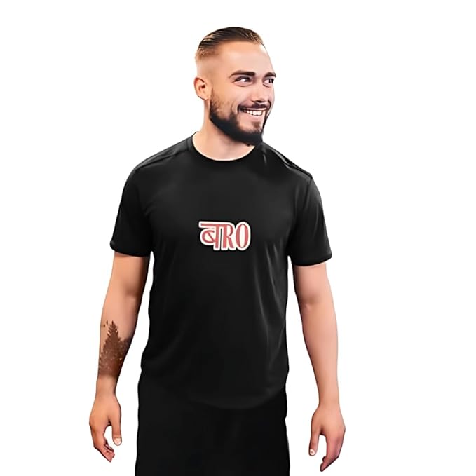 BRO Typography Graphic Print Men’s T-Shirt – Bold Cotton Casual Tee
