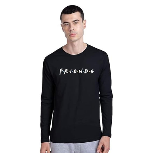 FRIENDS Graphic Print Men’s Full Sleeve T-Shirt – Iconic Cotton Casual Tee