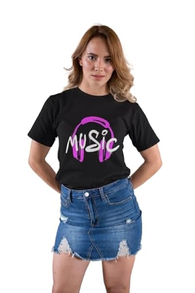 Music Graphic Print Women’s T-Shirt – Trendy & Comfortable
