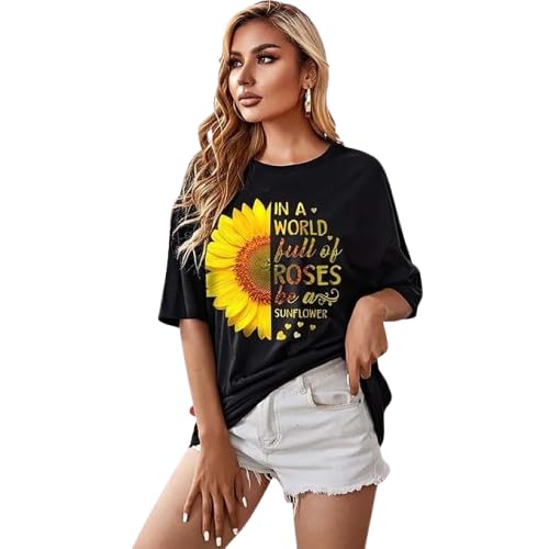 Sunflower Glow Graphic Print Women’s T-Shirt