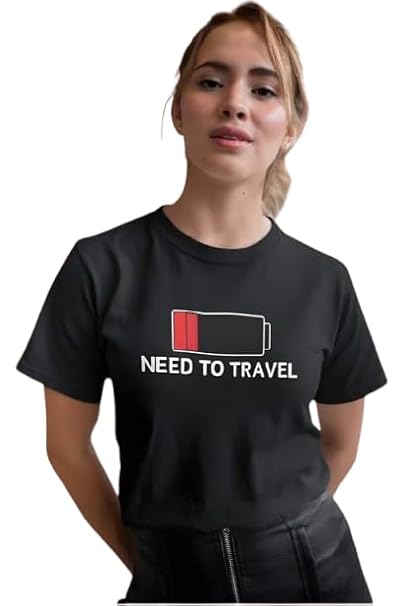 Need to Travel Graphic Print Women’s T-Shirt – Adventure Cotton Casual Tee