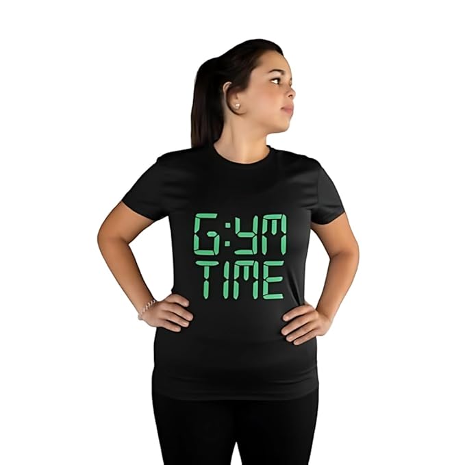 Gym Time Graphic Print Women’s T-Shirt – Fitness Cotton Casual Tee