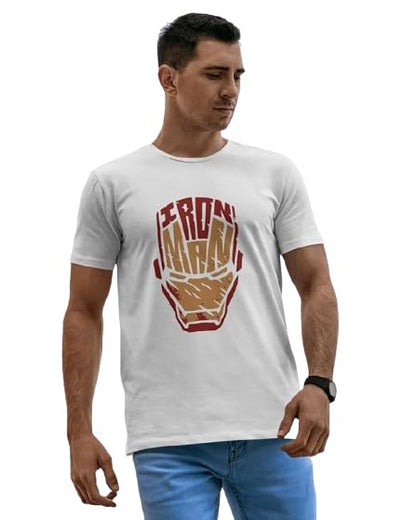 Iron Man Graphic Print Men’s T-Shirt – Bold & Heroic Style