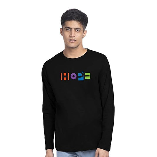 Hope Graphic Print Full Sleeve T-Shirt for Men