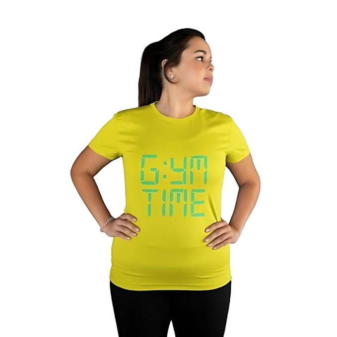 Gym Time Graphic Print Women’s T-Shirt – Fitness Cotton Casual Tee