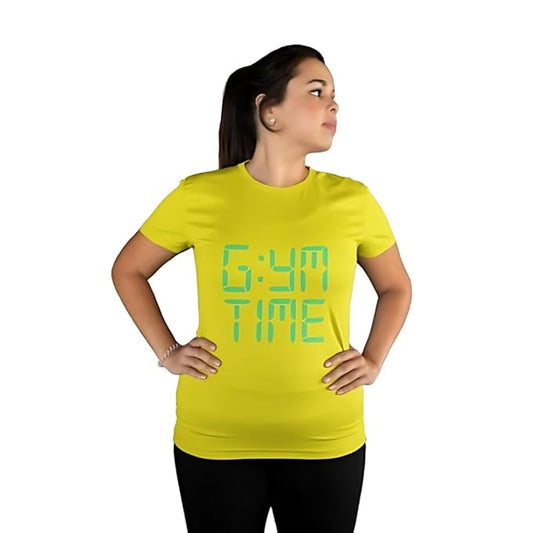 Gym Time Graphic Print Women’s T-Shirt – Fitness Cotton Casual Tee