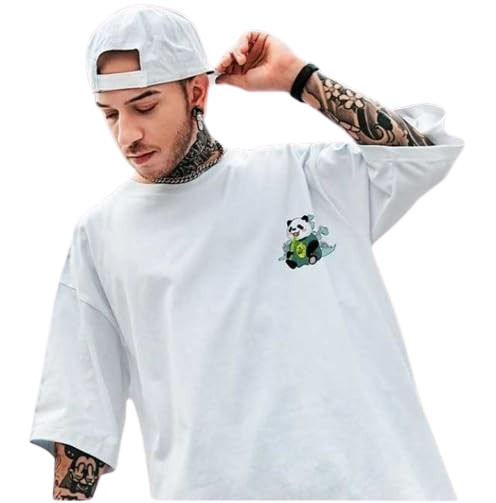 Men’s Black Oversized Panda Graphic T-Shirt – Streetwear Style