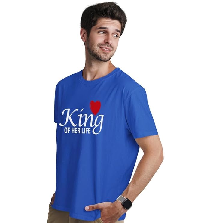 King & Queen Couple T-Shirt Set – Perfect for Lovers | Matching Cotton Tees