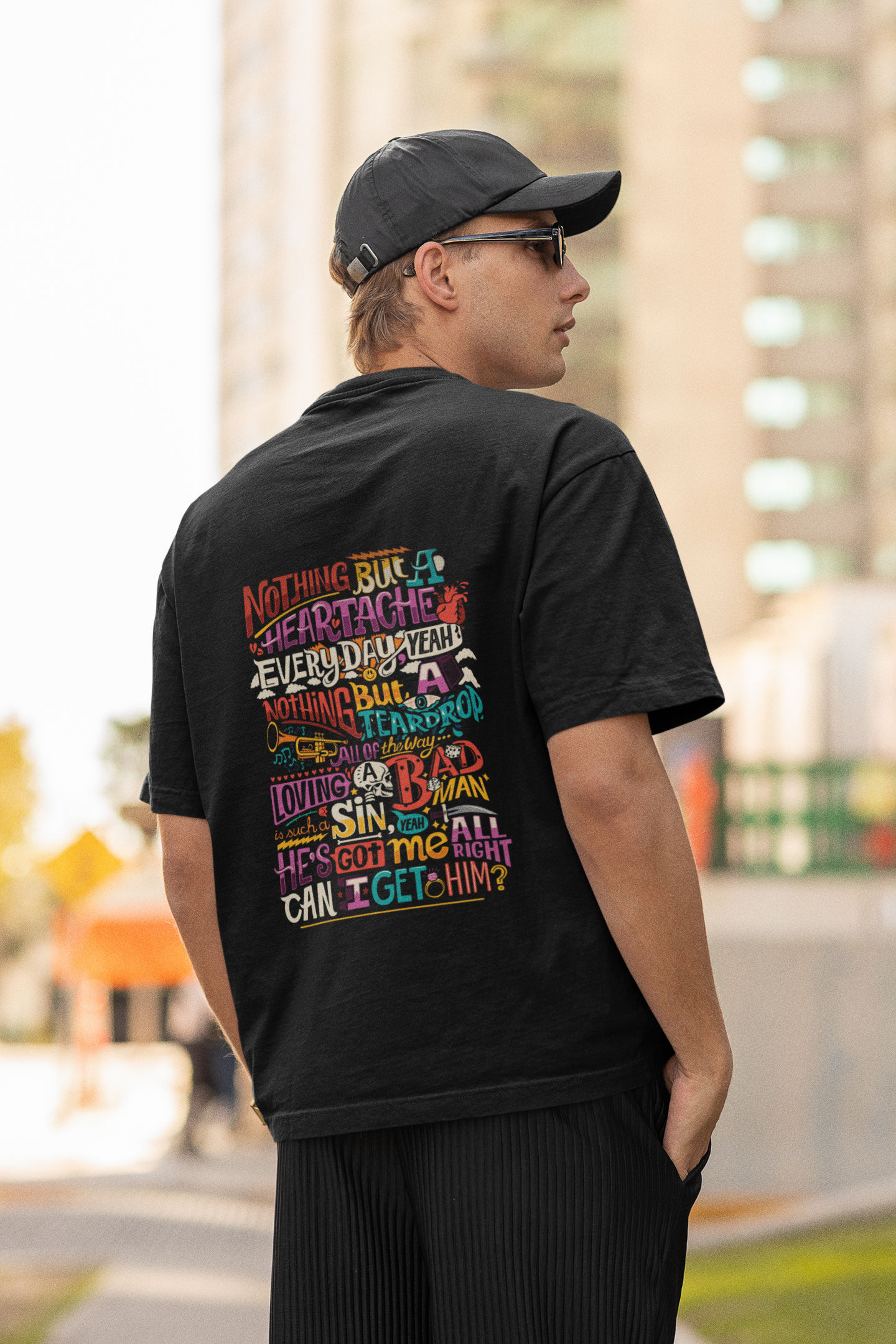Heartache Oversized Men's Cotton T-shirt