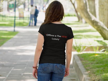 Minimal Logo Graphic Printed Black T-Shirt